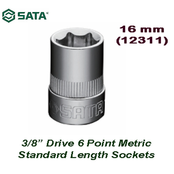 SATA SOCKET 12311 3/8" DR. 6PT. SOCKET 16MM SATA