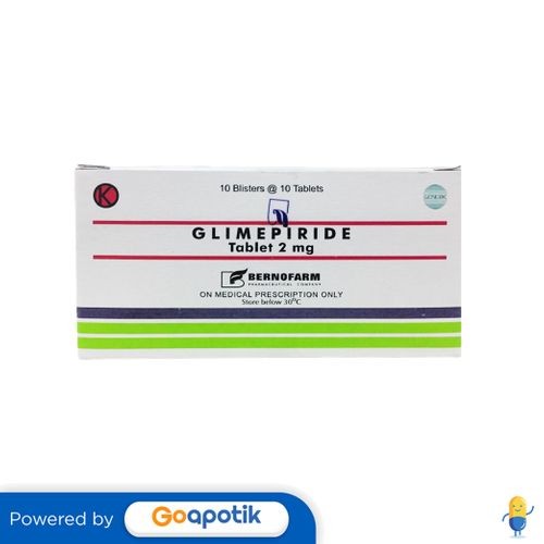Glimepiride Bernofarm 2 Mg Box 100 Tablet