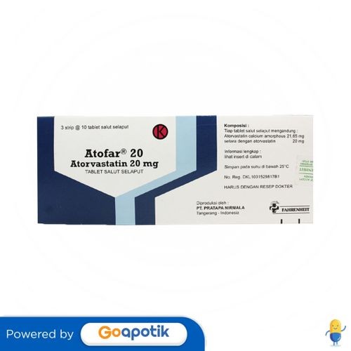 Atofar 20 Mg Box 30 Tablet