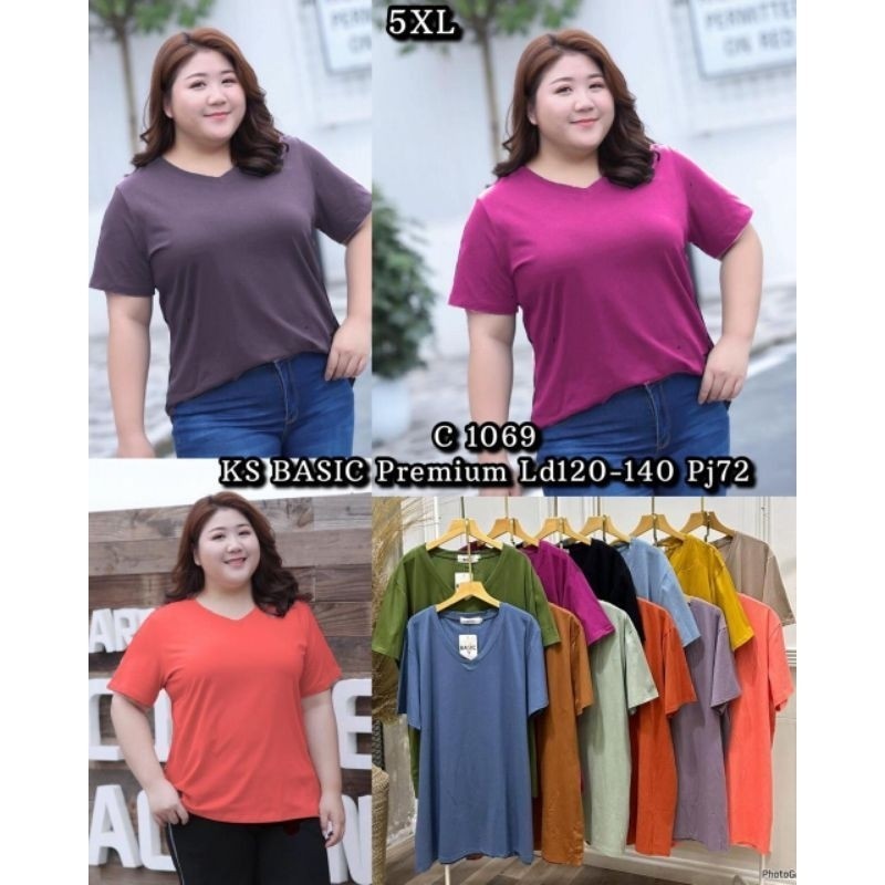 C1069 Ks V Neck Jumbo  5XL 1069