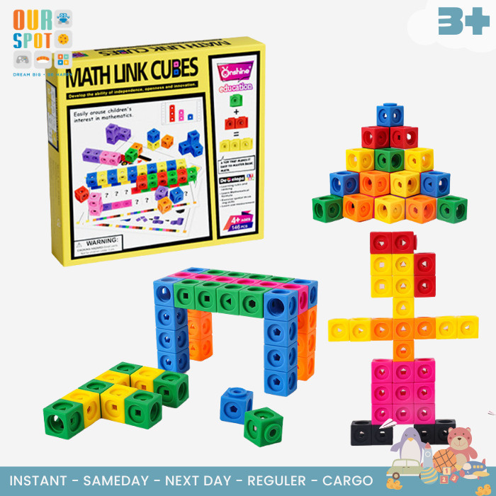 DR52WS Onshine math link cube 146 pcs - mainan berhitung