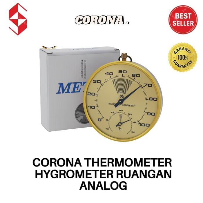Corona Thermometer - Hygrometer Analog 9,5 cm
