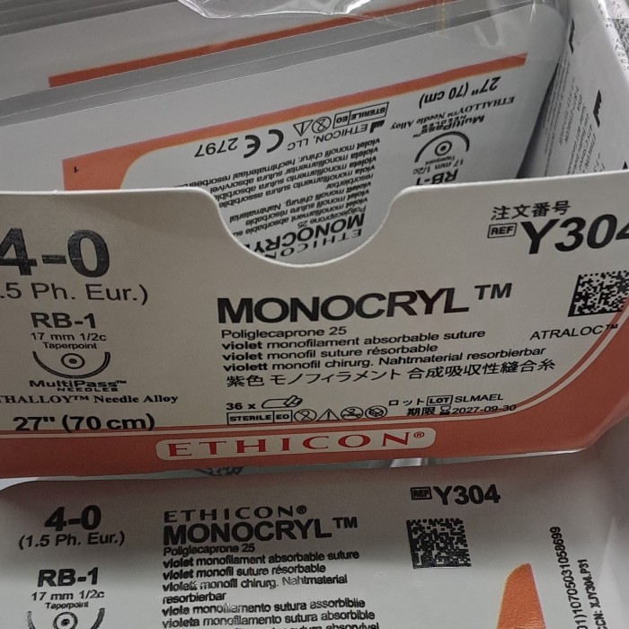 MONOCRYL 4/0 tapper per pcs