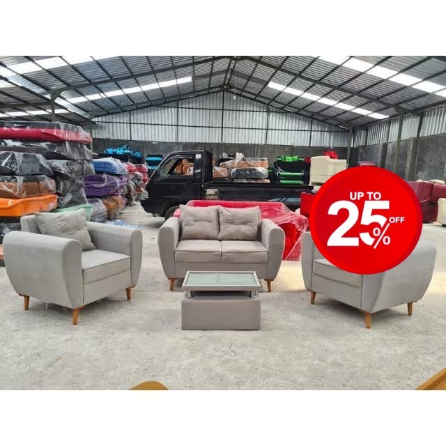 Sofa Retro 211 + Meja kain Bludru