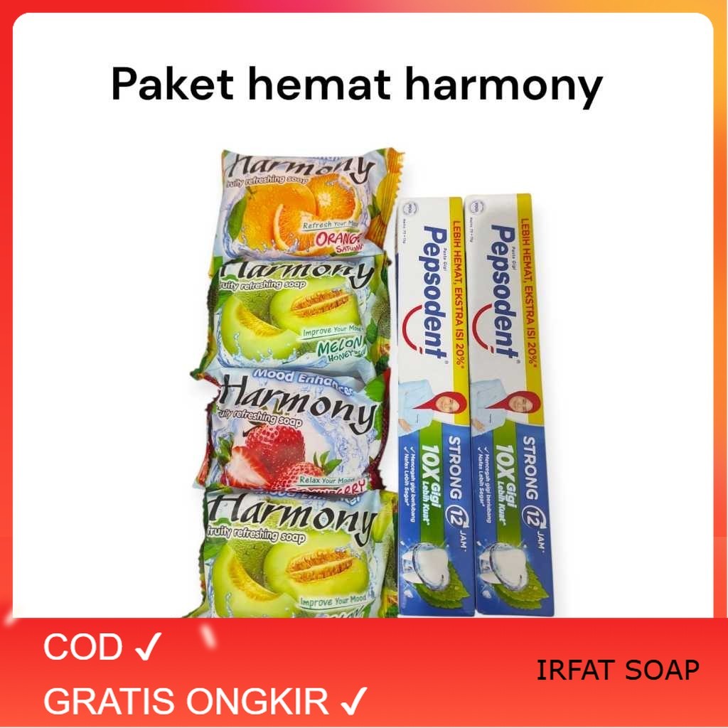 2pcs PEPSODENT STRONG 90gr + 4pcs HARMONY 70gr