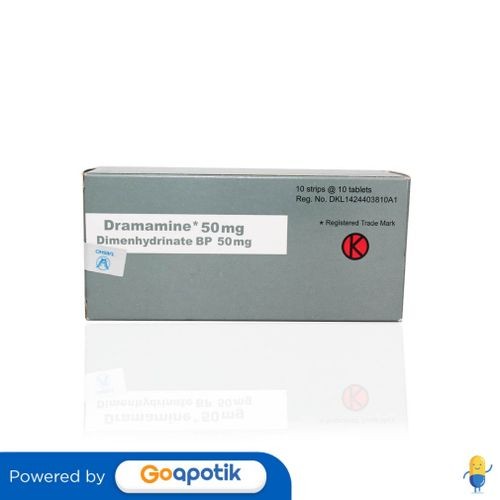 Dramamine 50 Mg Box 100 Tablet