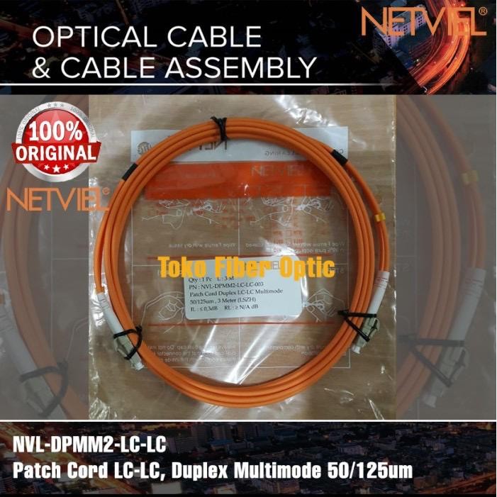 Netviel Patch Cord LC-LC, Duplex Multimode 50/125um, 5 meter (LSZH)