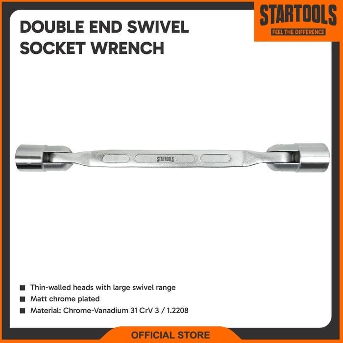 Startools Double End Swivel Socket Wrench 1/2”x9/16”