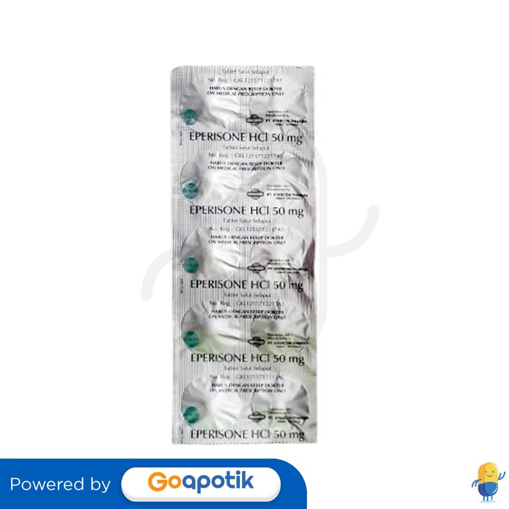 Eperisone Hcl Etercon 50 Mg Strip 10 Tablet