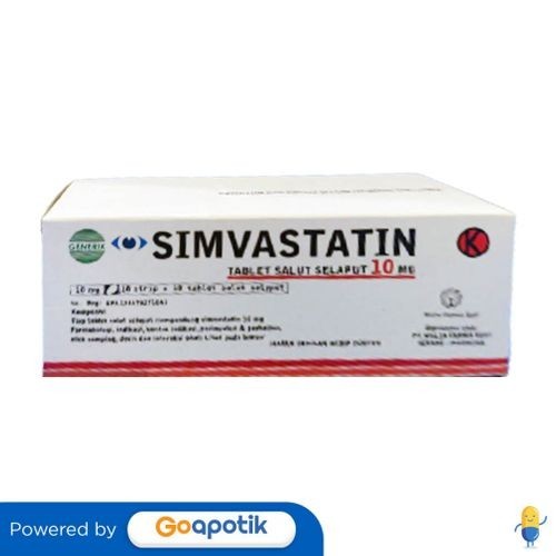 Simvastatin Mulia 10 Mg Box 100 Tablet