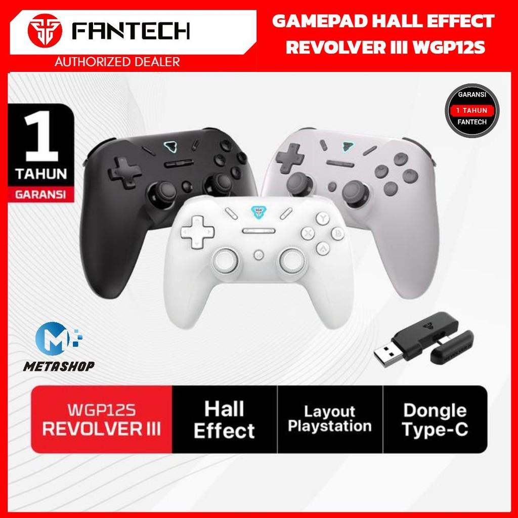 FANTECH REVOLVER III WGP12S Gamepad Hall Effect Wireless Multi Platform Android Switch PC PS Gaming Controller  Joystick