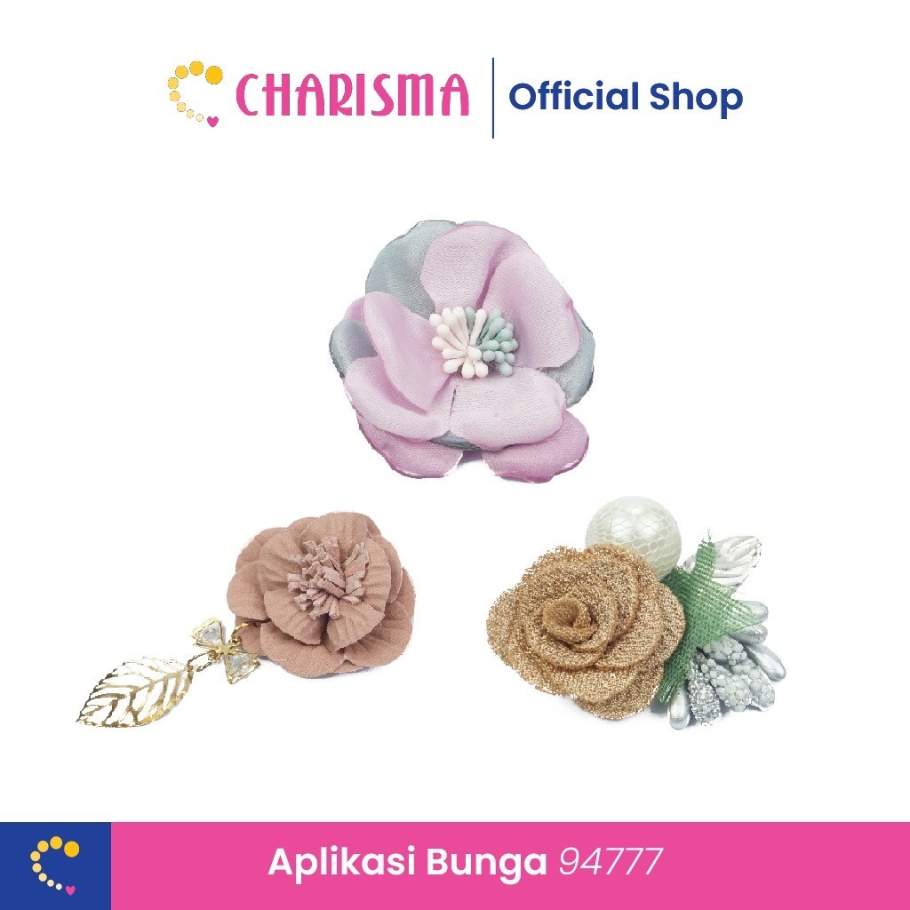 Charisma Aplikasi Patch Bunga - Aksesoris Baju Bentuk Bunga - 94777