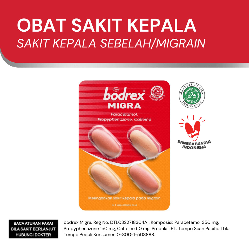 Bodrex Migra 4 tablet Per Lembar / TK