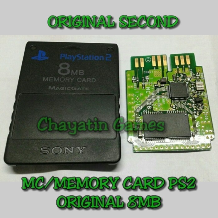 MC / MEMORY CARD PS2 8MB ORIGINAL SECOND - Hitam -AD87