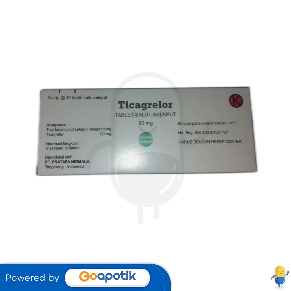 Ticagrelor Pratapa 90 Mg Box 30 Tablet