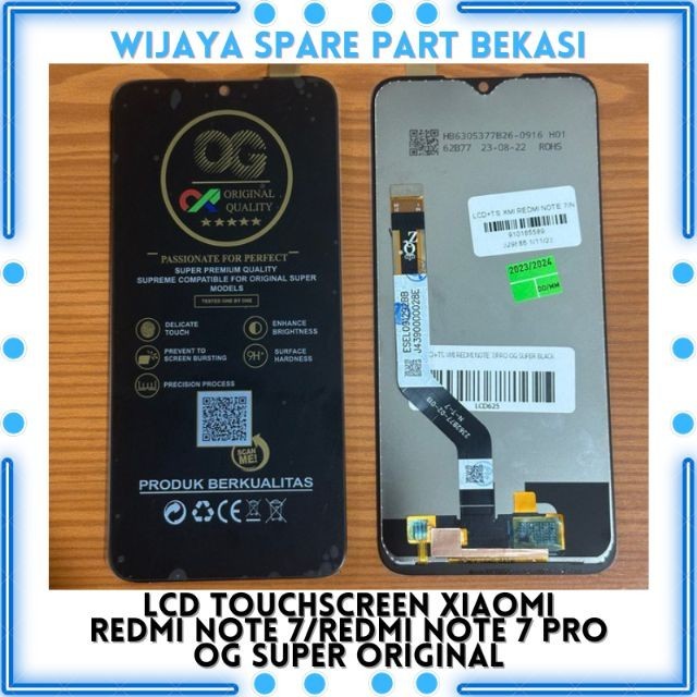LCD TOUCHSCREEN XIAOMI REDMI NOTE 7/NOTE 7 PRO OG SUPER BLACK