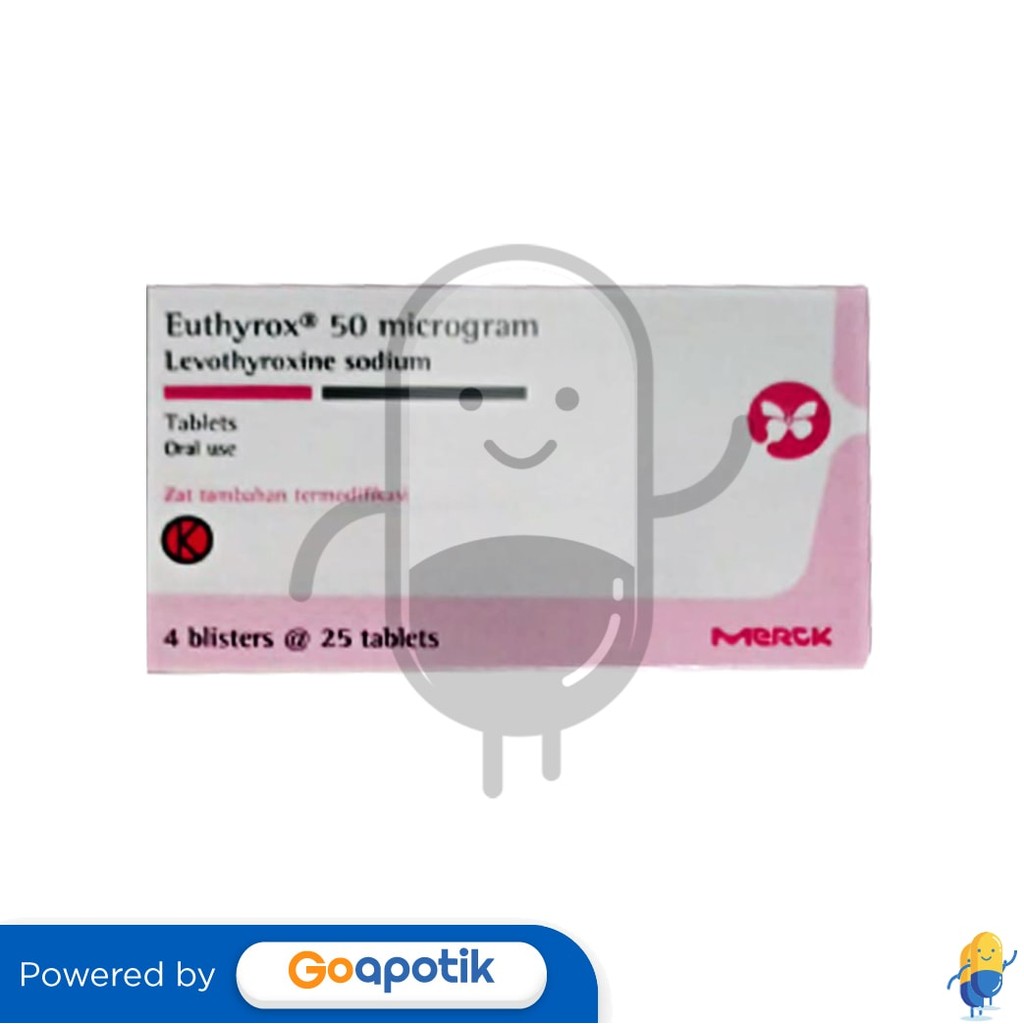 Euthyrox 50 Mcg Box 100 Tablet / Hipotiroid