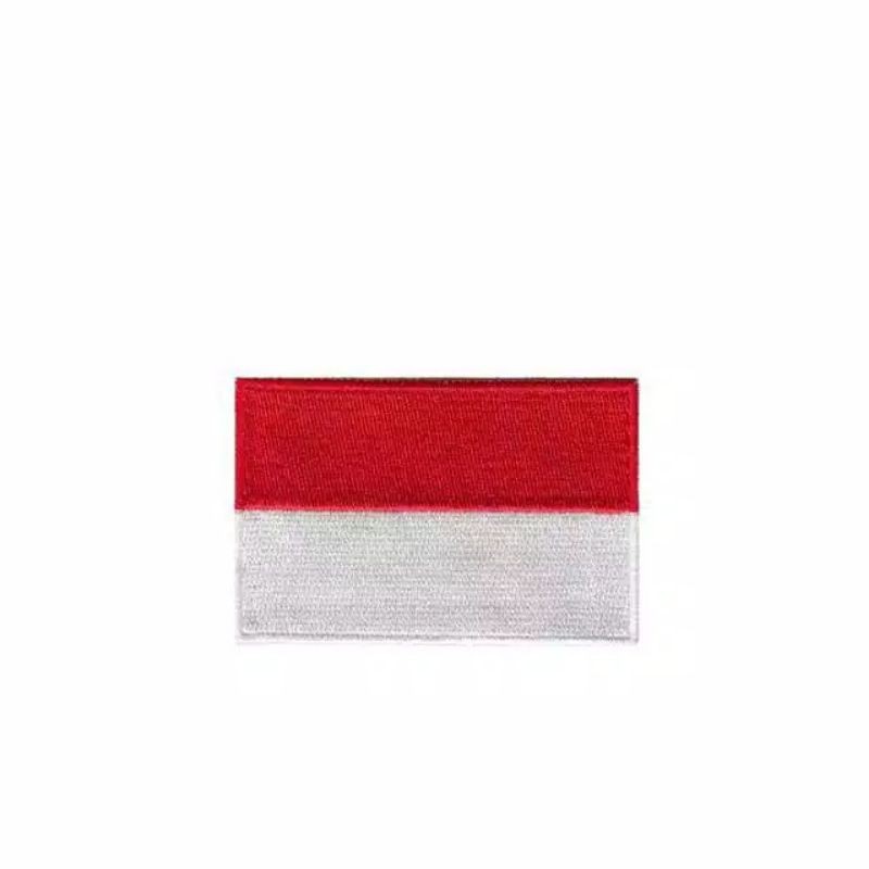 patch bordir bendera Indonesia ukuran 7x5 cm