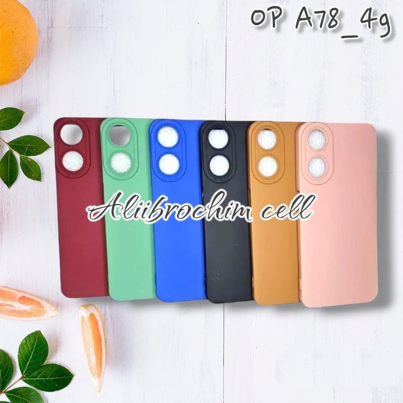 Casing Oppo A78_4g Softcase Macaron Pro Camera Original TPU