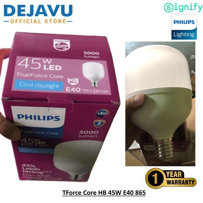 Lampu Philips TForce Core HB 45W E40 865 - Varian Fitting E27 E40 - Bohlam LED TrueForce