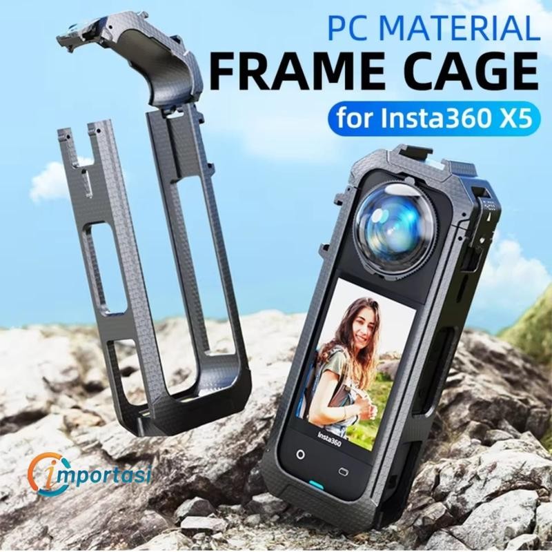 BRDRC Frame Case Cage Plastic Casing for Insta360 X5 Protector Cover Kamera