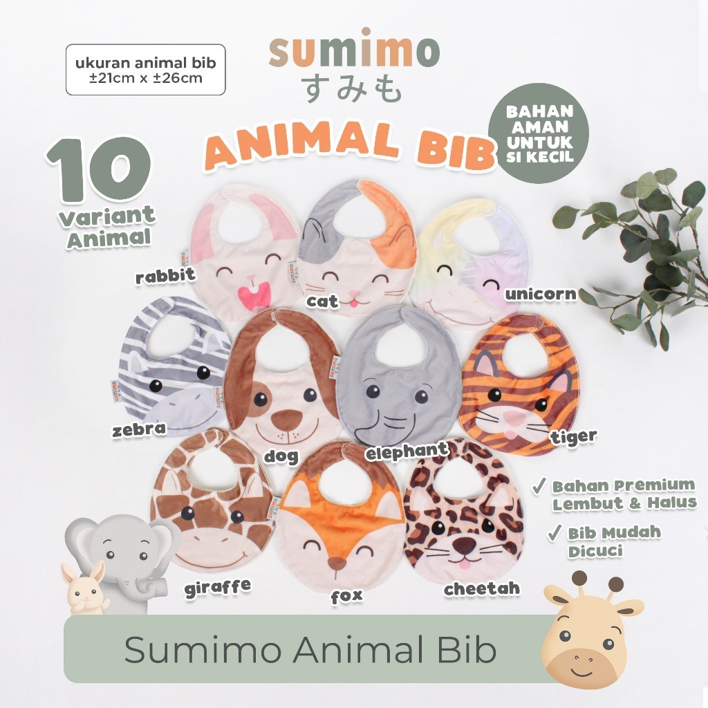 Sumimo Animal Bib - clemek baby