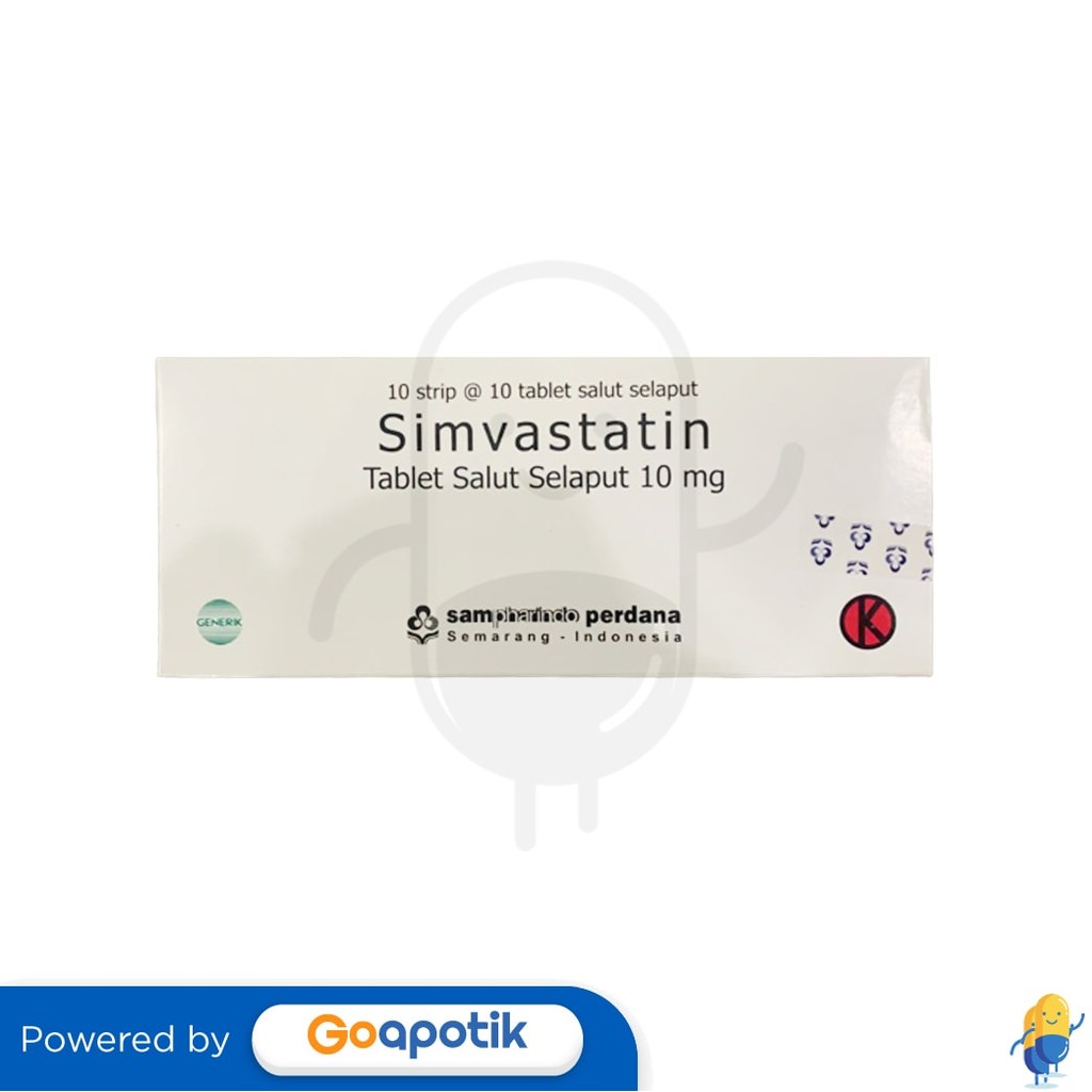 Simvastatin Sampharindo 10 Mg Box 100 Tablet