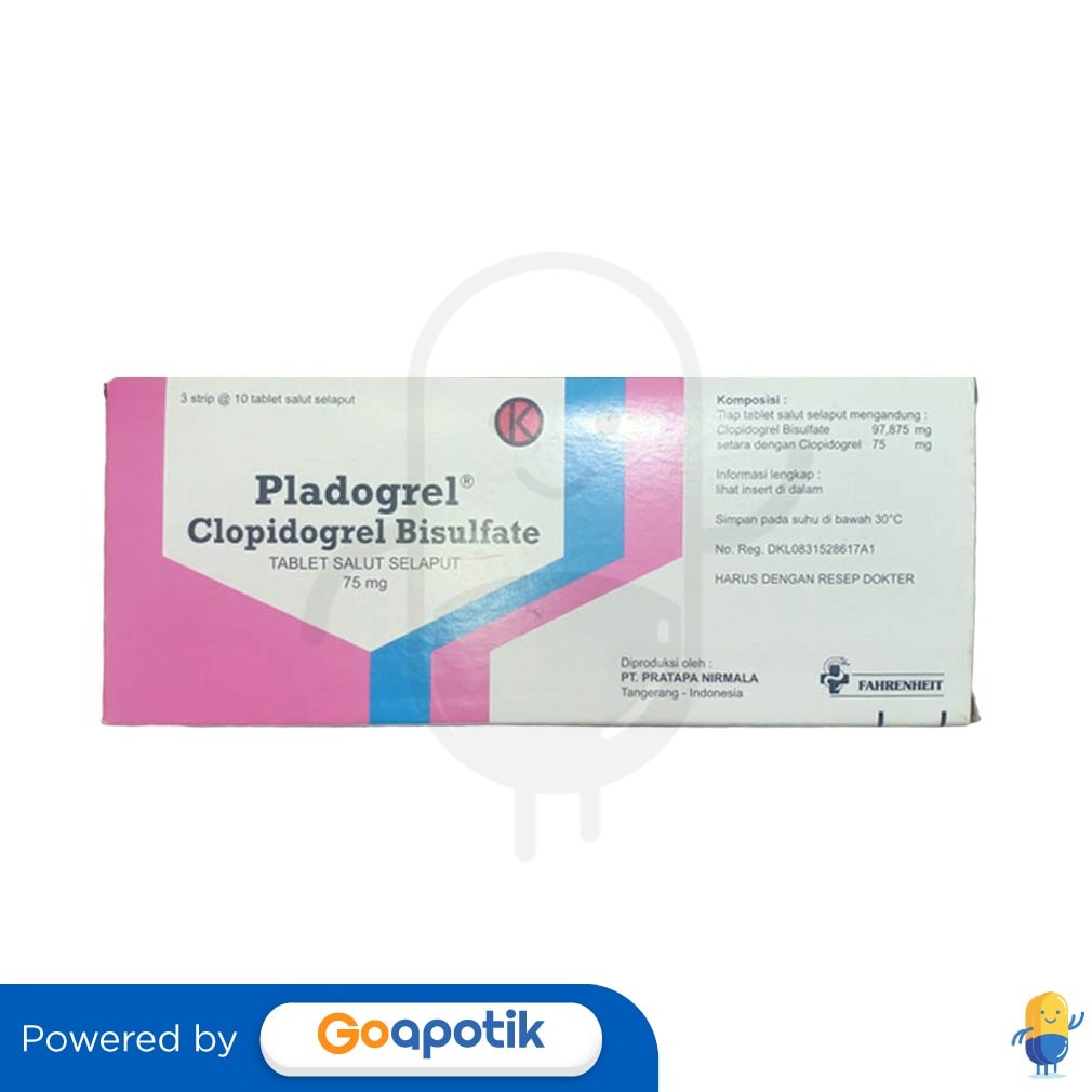 Pladogrel 75 Mg Box 30 Tablet