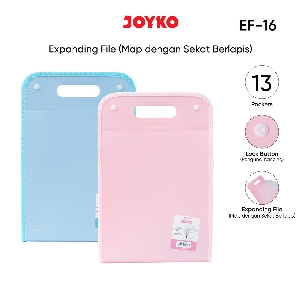 Expanding File EF-16 13Pockets JOYKO Map Organizer