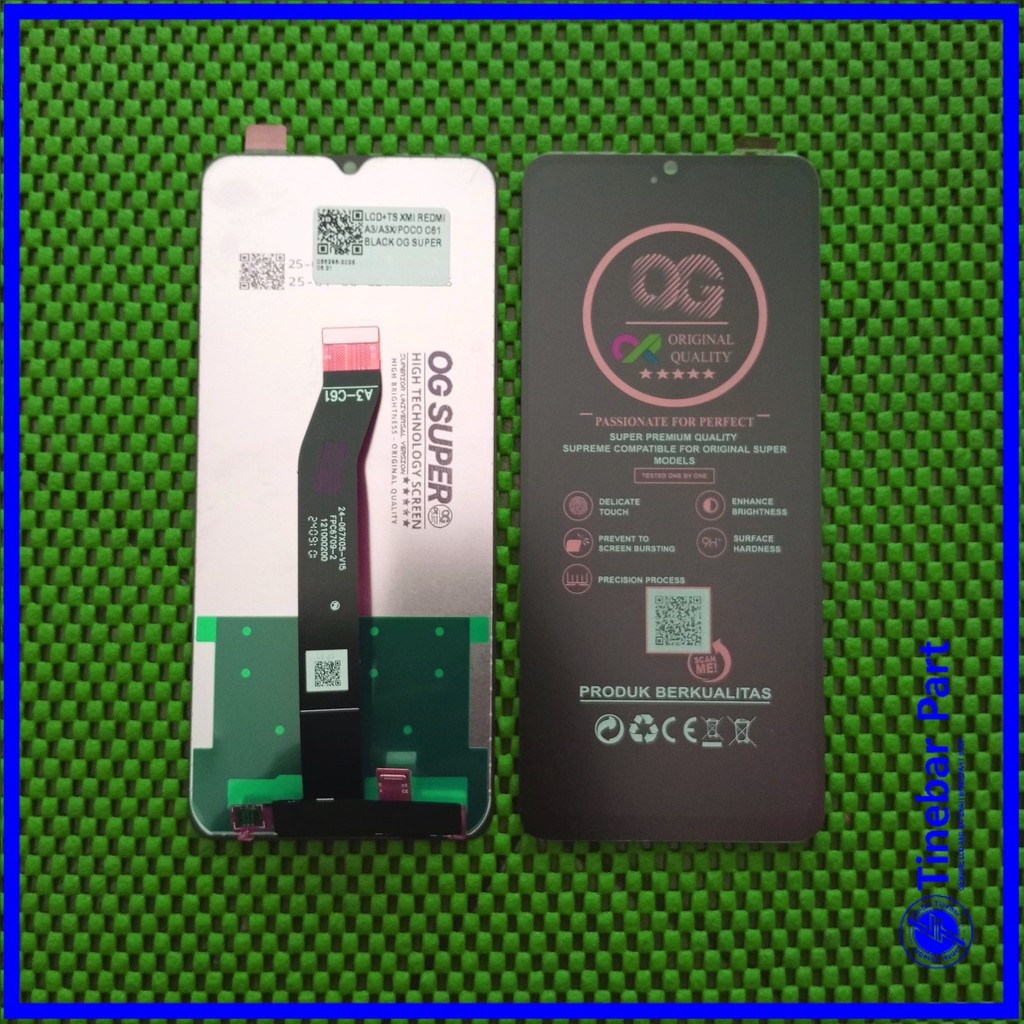 LCD+TS XMI REDMI A3/A3X/POCO C61 BLACK - OG SUPER