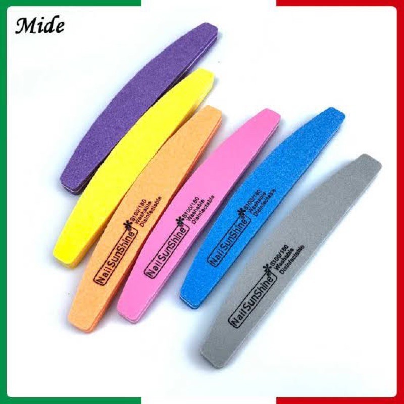 BUFFER SUNSHINE GRID 100/180 washable nail manicure half moon shape