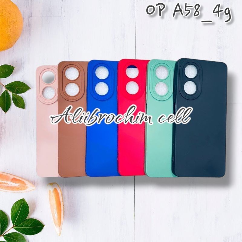 Casing for Oppo A58_4g Softcase Macaron Pro Camera Original TPU