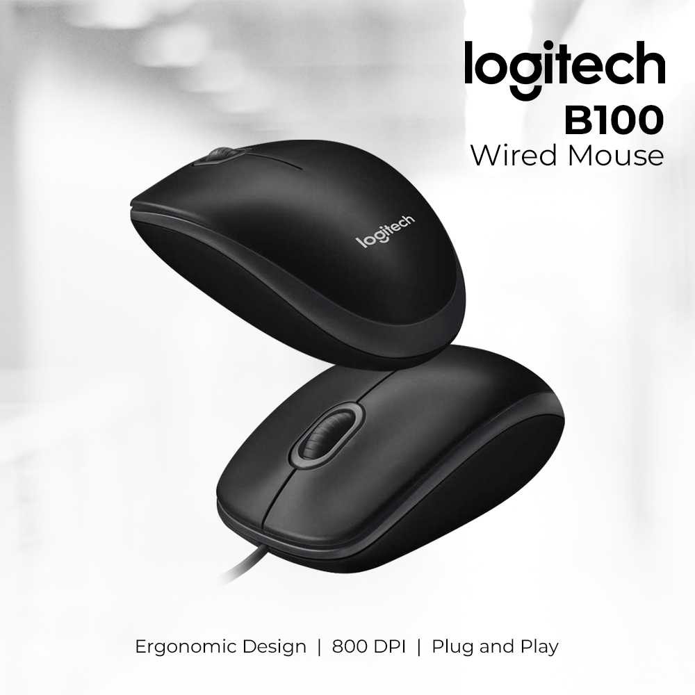 TRENDSTR Logitech Wired Mouse - B100