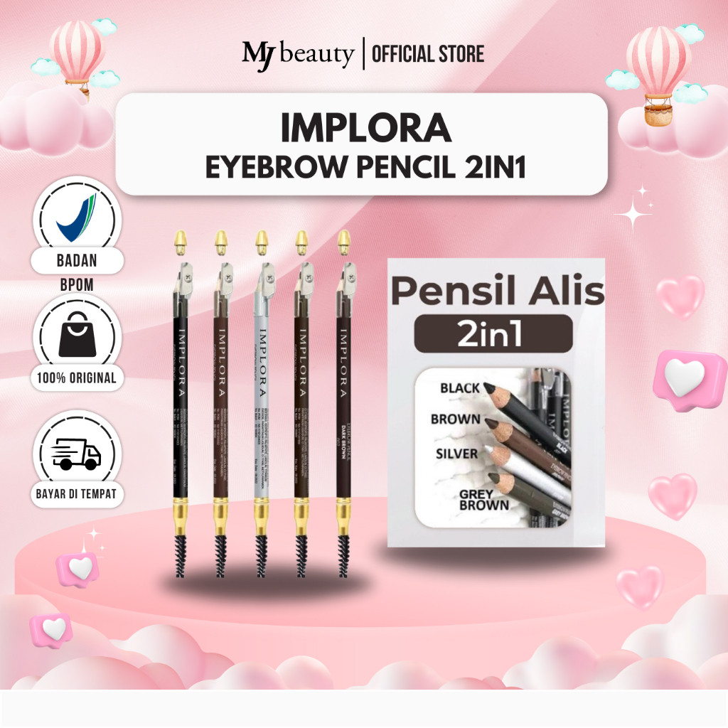 Implora Eyebrow Pencil 2IN1 Pencil Alis