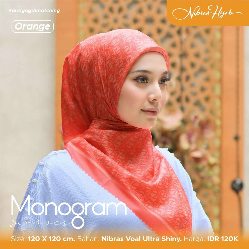 Twotone Monogram Scarves by Nibras