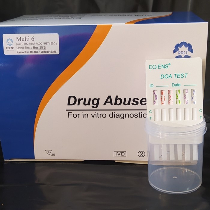Drug Test 6 Parameter Egens 25 Pcs