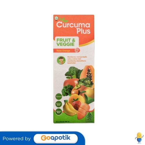 Curcuma Plus Fruit & Veggie Rasa Jeruk Sirup 100 Ml