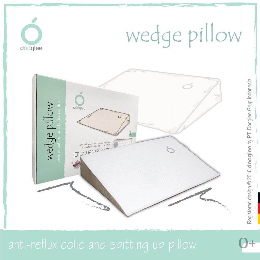 DOOGLEE - WEDGE PILLOW - AQUA BLUE