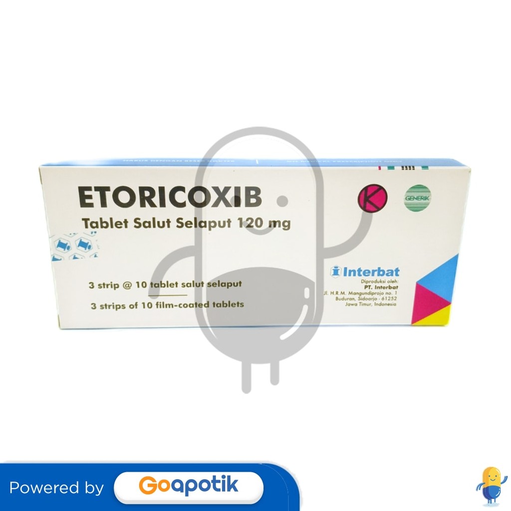 Etoricoxib Interbat 120 Mg Box 30 Tablet