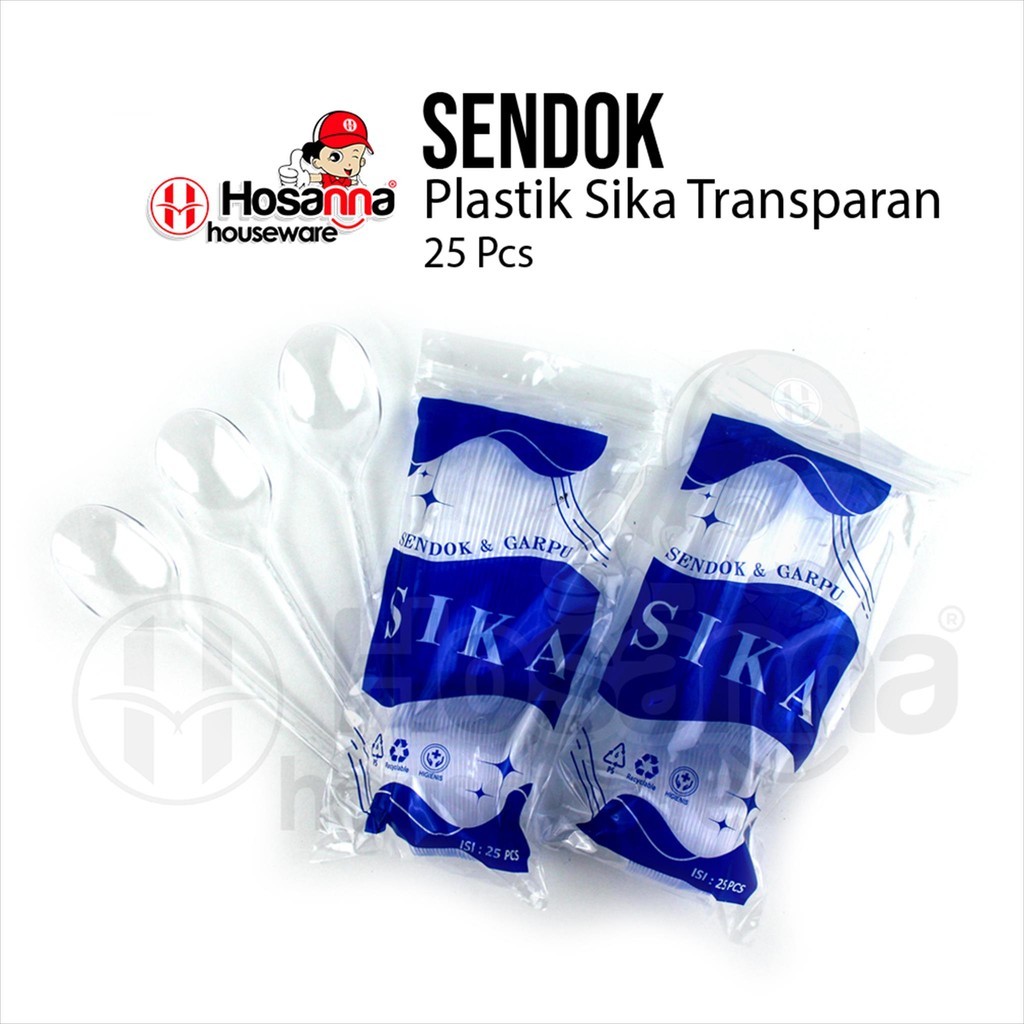 ♚25pcs Sendok PLASTIK SIKA Transparan♚