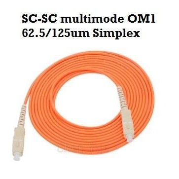 patchcord fiber optik SC SC multimode 62.5/125um 3 meter LSZH simplex