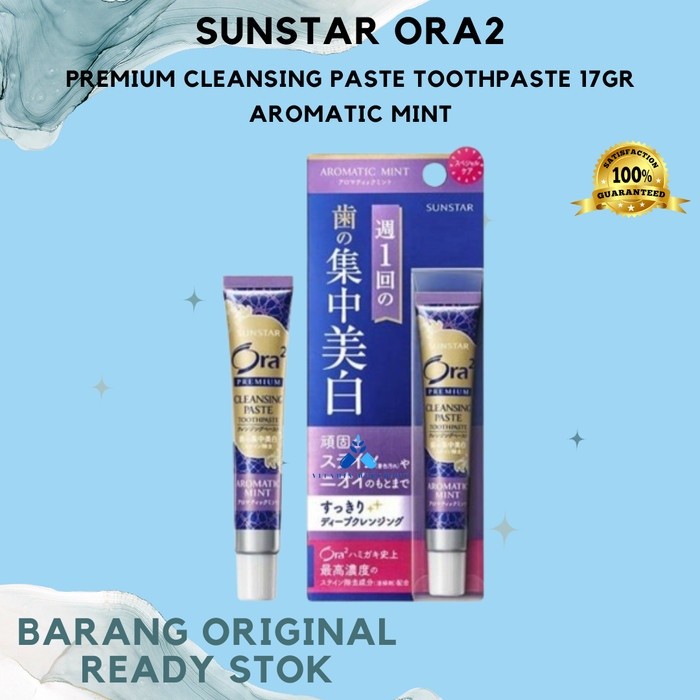 SUNSTAR Ora2 Premium Cleansing Paste Toothpaste 17gr - Aromatic Mint - w&w