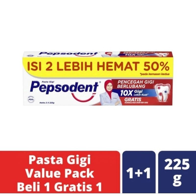 Pepsodent 225gr isi 2