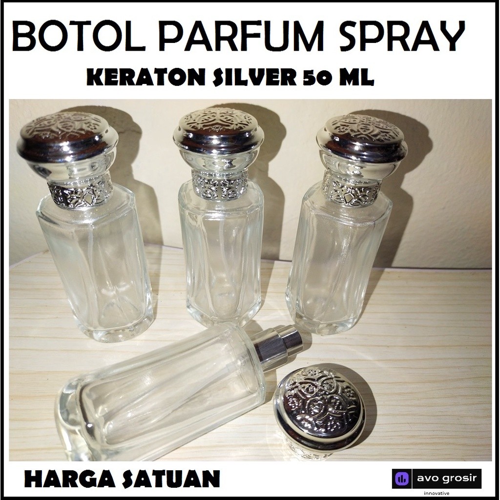 botol parfum keraton silver 50 ML