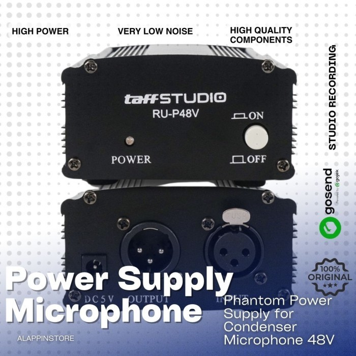 Phantom Power Supply for Condenser Microphone 48V