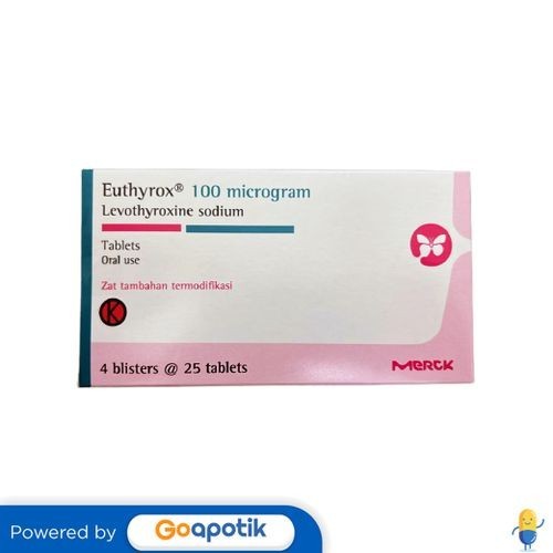 Euthyrox 100 Mcg Box 100 Tablet / Hipotiroid