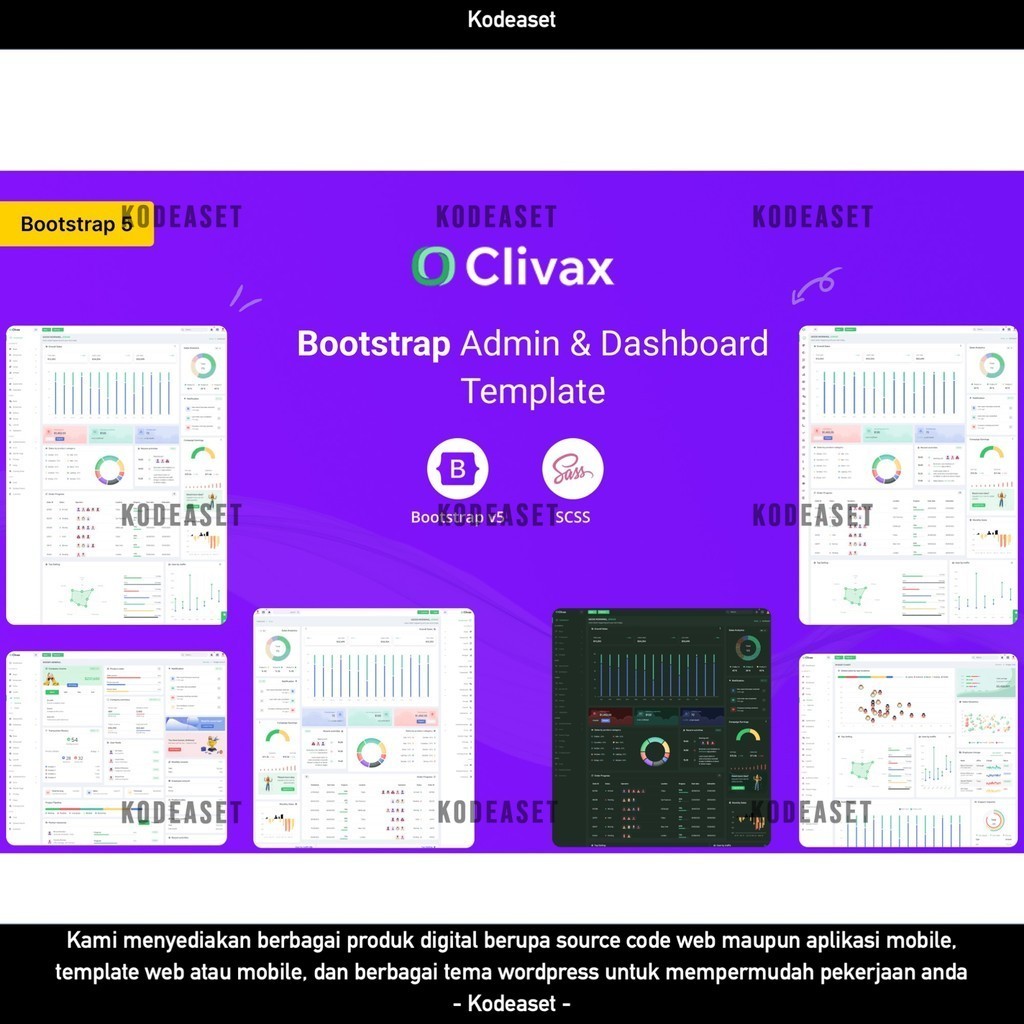 WEB TEMPLATE CLIVAX - BOOTSTRAP 5 ADMIN & DASHBOARD TEMPLATE D2329 KODEASET
