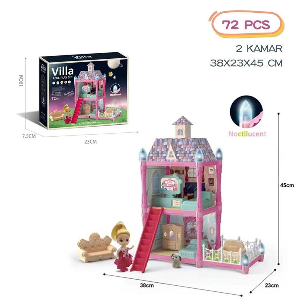 Villa Role Play Set Set Mainan Boneka