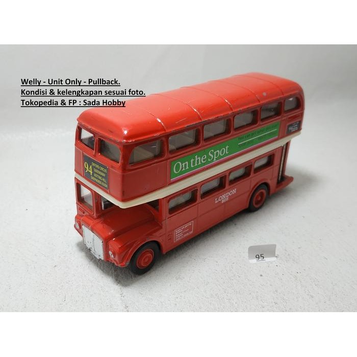 IP3... Welly London Bus Route Master Double Deck Pullback Unit Only 2ND