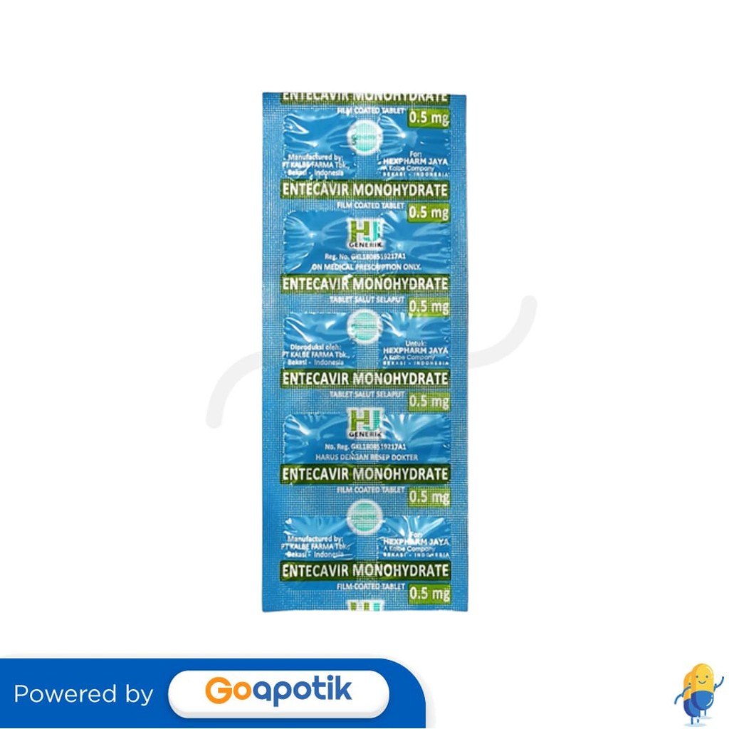Entecavir Monohydrate Hexpharm 0.5 Mg Strip 10 Tablet